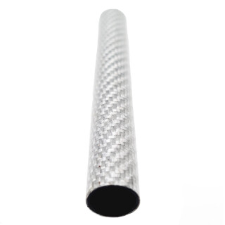 Spacer Wovencarbon Silber L: 12,8 cm/ ID: 12,8 mm / AD:14,5 mm